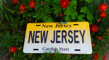license plate of the state of NJ